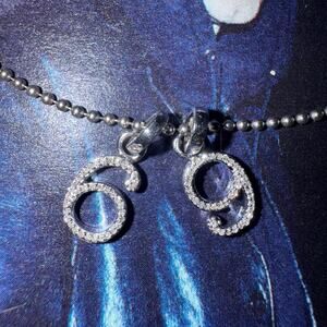 925 Sterling Silver Diamonds 6,9,1,8,7 iced-out charms